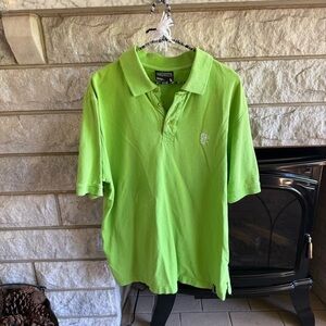South Pole Lime Green Polo Shirt Classic Design Large